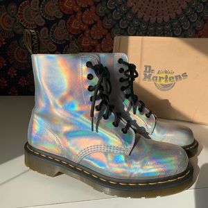 Dr. Martens Pascal Silver Lazer Reflective Boots